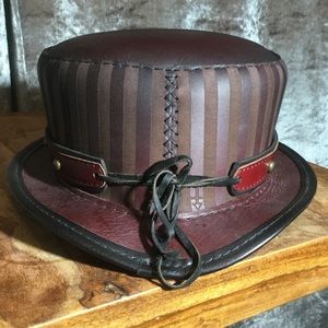 Mens HAT Leather w Satin  Subversive Industries XL